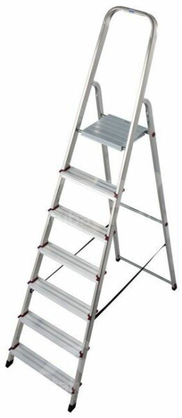 Gospodinjska aluminijasta lestev 7 stopnic